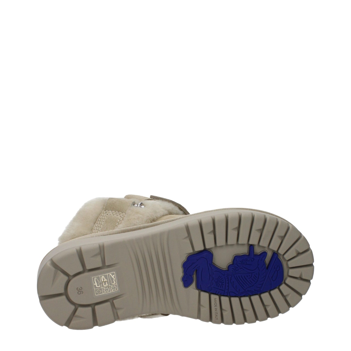 Burberry Grüne Leder-Slipper-Sandalen