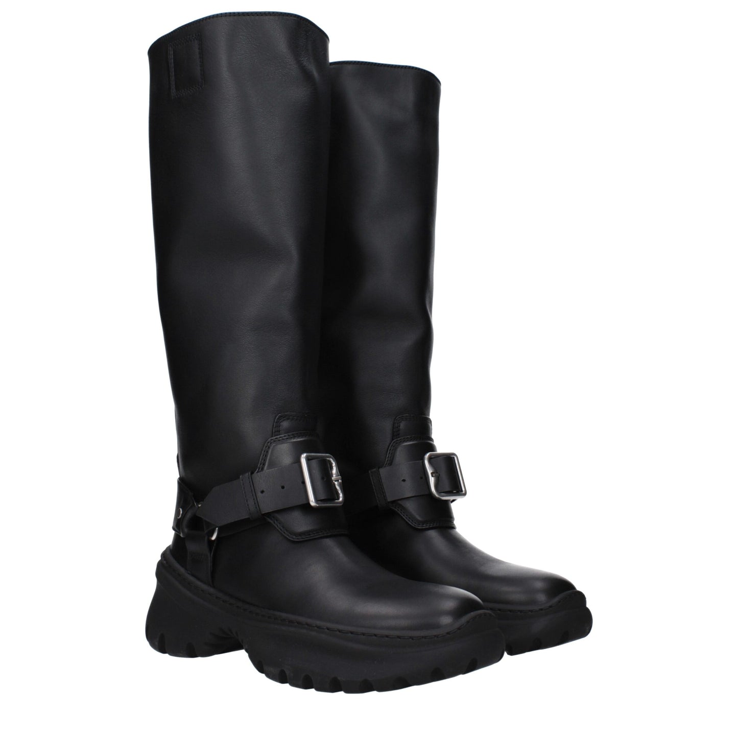 Burberry Schwarze Lederstiefel