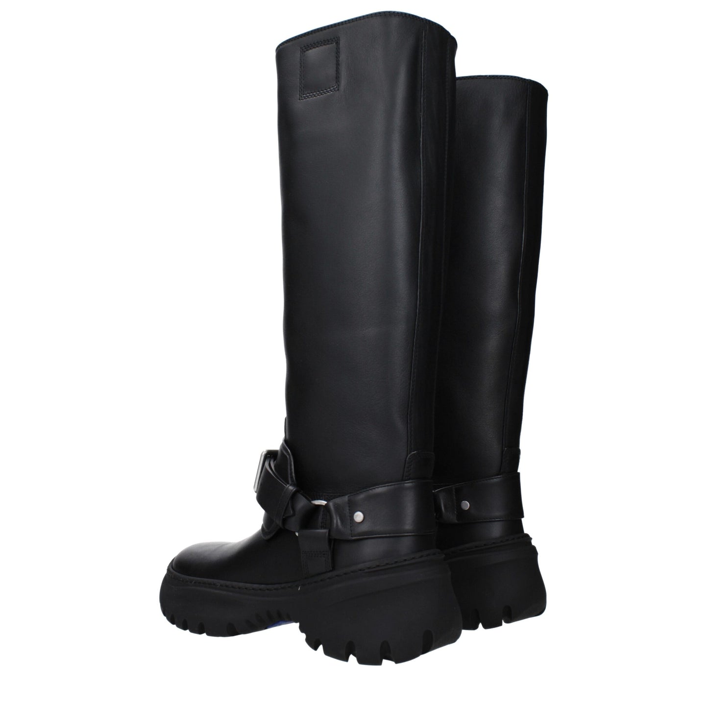 Burberry Schwarze Lederstiefel