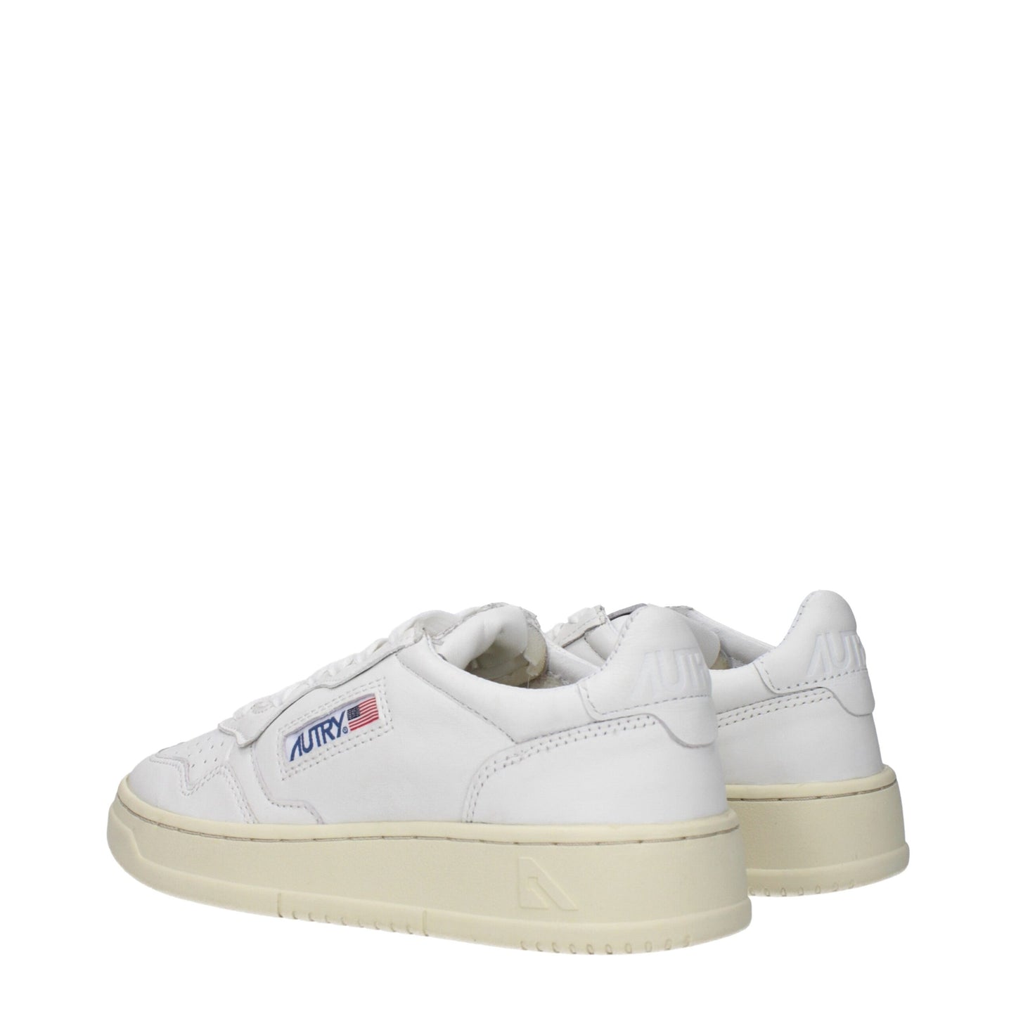 Autry Weiße niedrige Lederschuhe