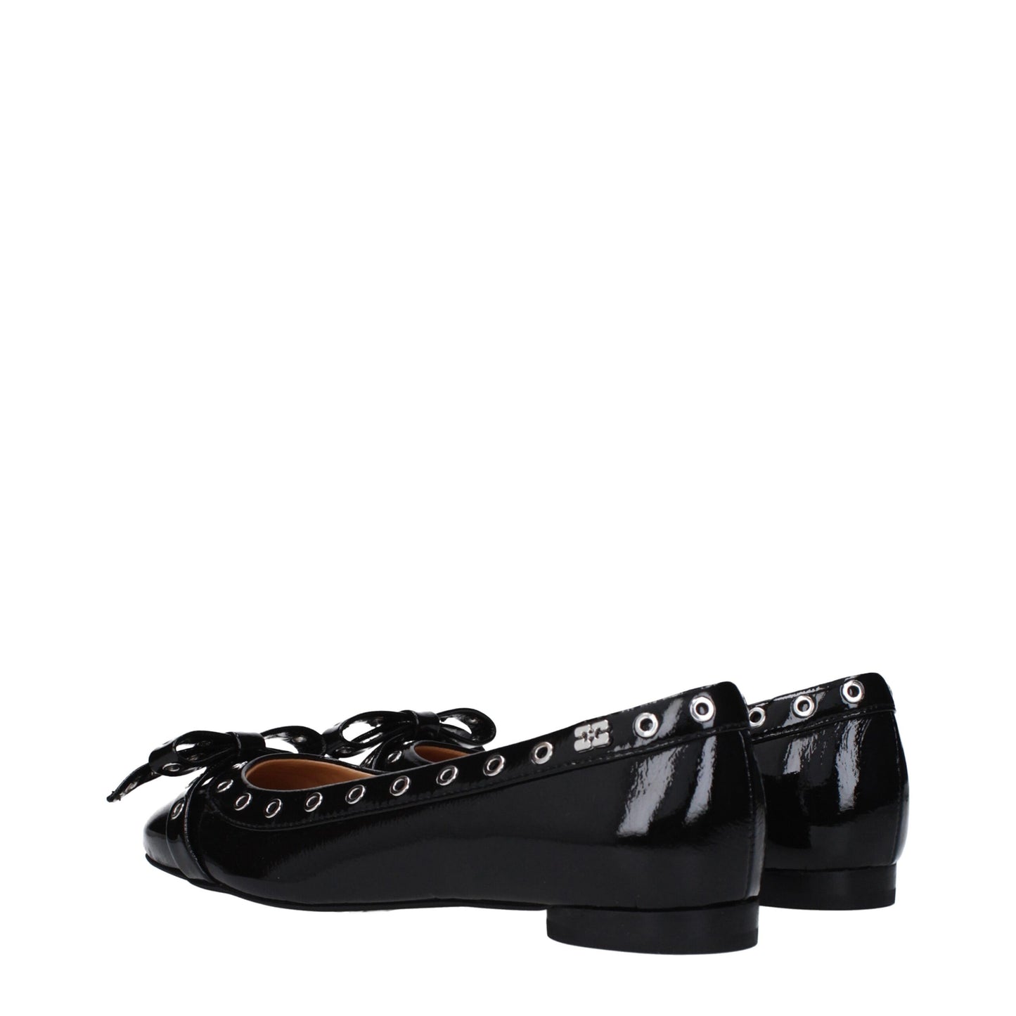 Ganni – Schwarze Ballerinas aus Leder