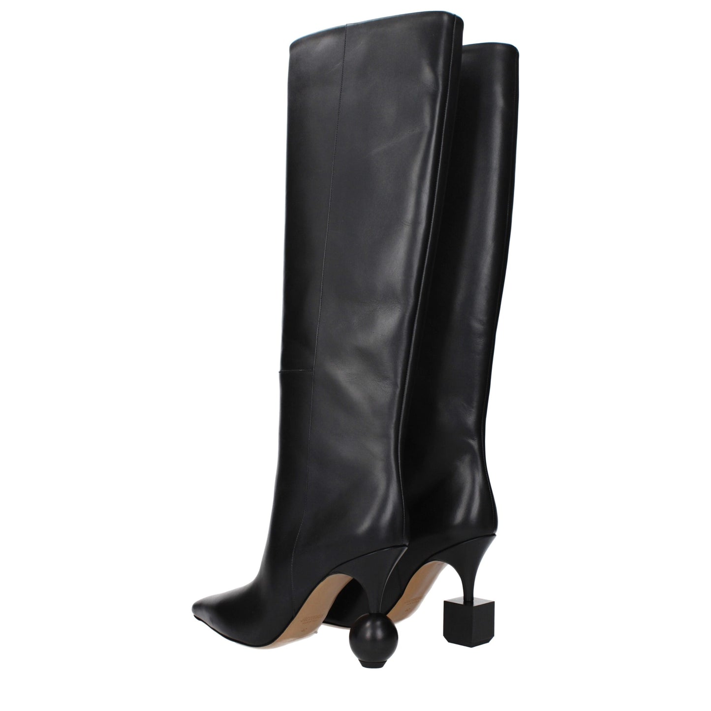 Jacquemus – Schwarze Lederstiefel mit hohem Absatz