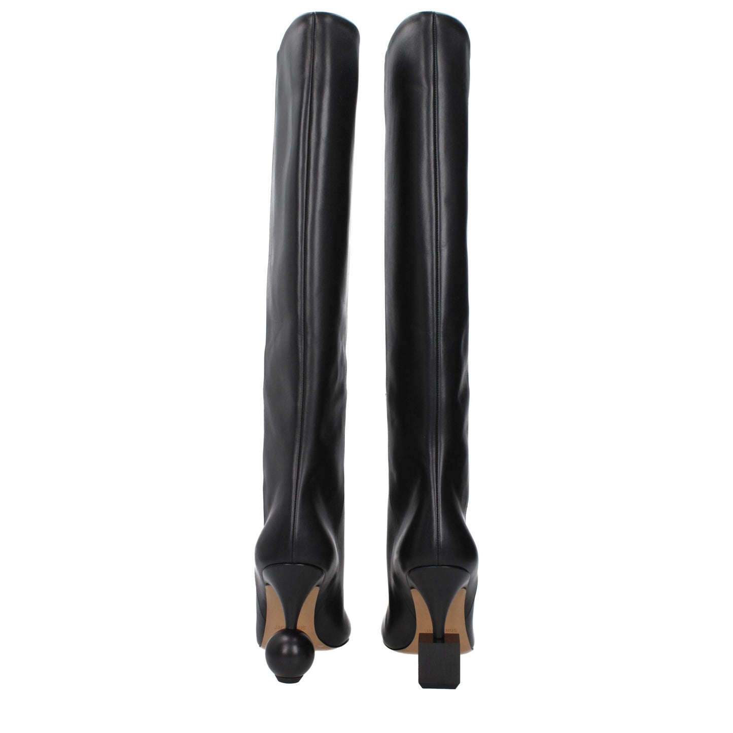Jacquemus – Schwarze Lederstiefel mit hohem Absatz