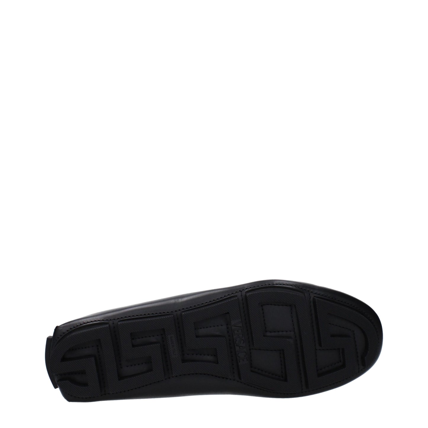 Versace – Slipper aus schwarzem Leder