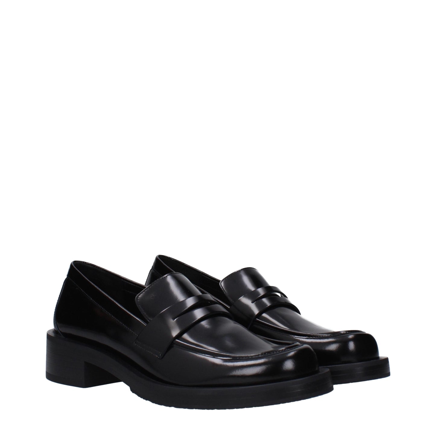 Stuart Weitzman – Slipper aus schwarzem Leder