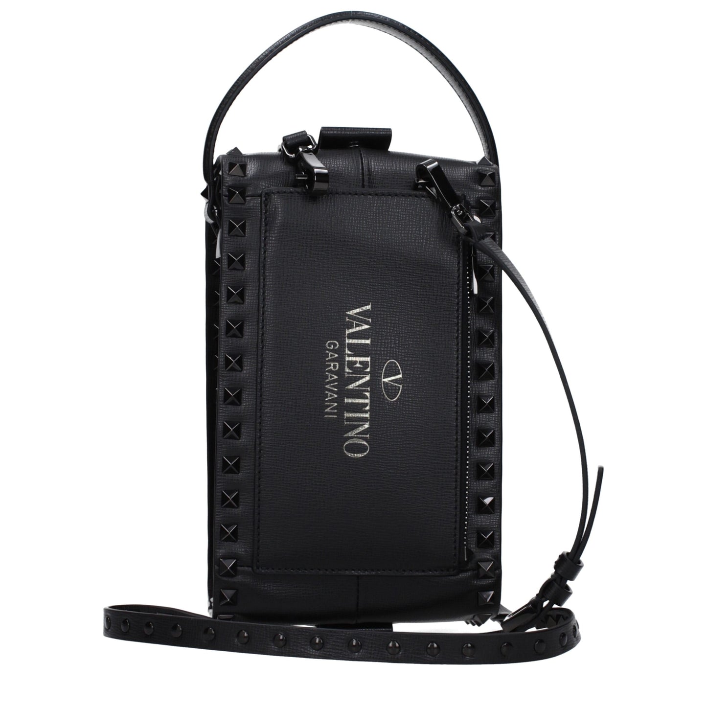 Valentino Garavani Schwarze Leder-Clutch-Taschen