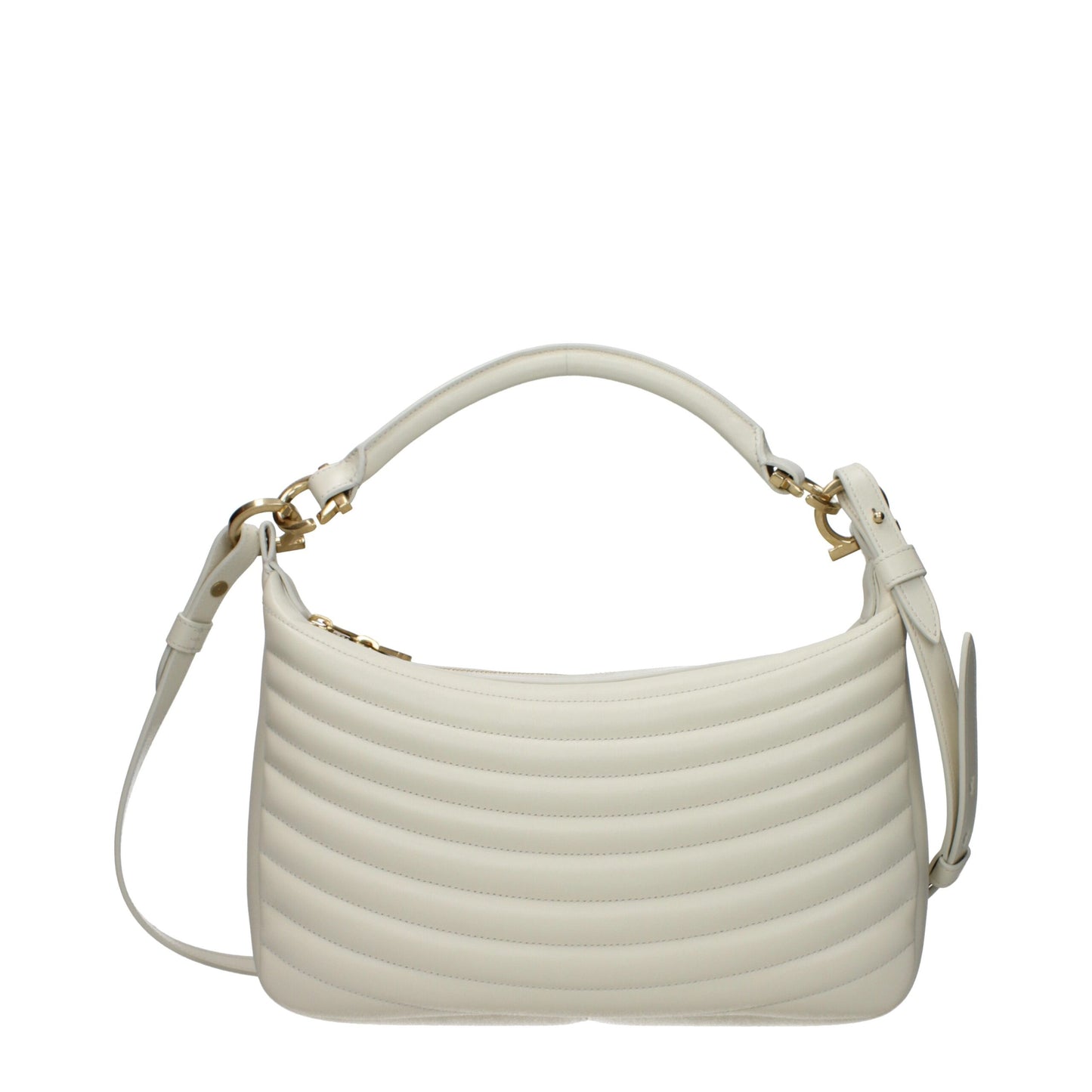 Salvatore Ferragamo Beige Lederhandtaschen