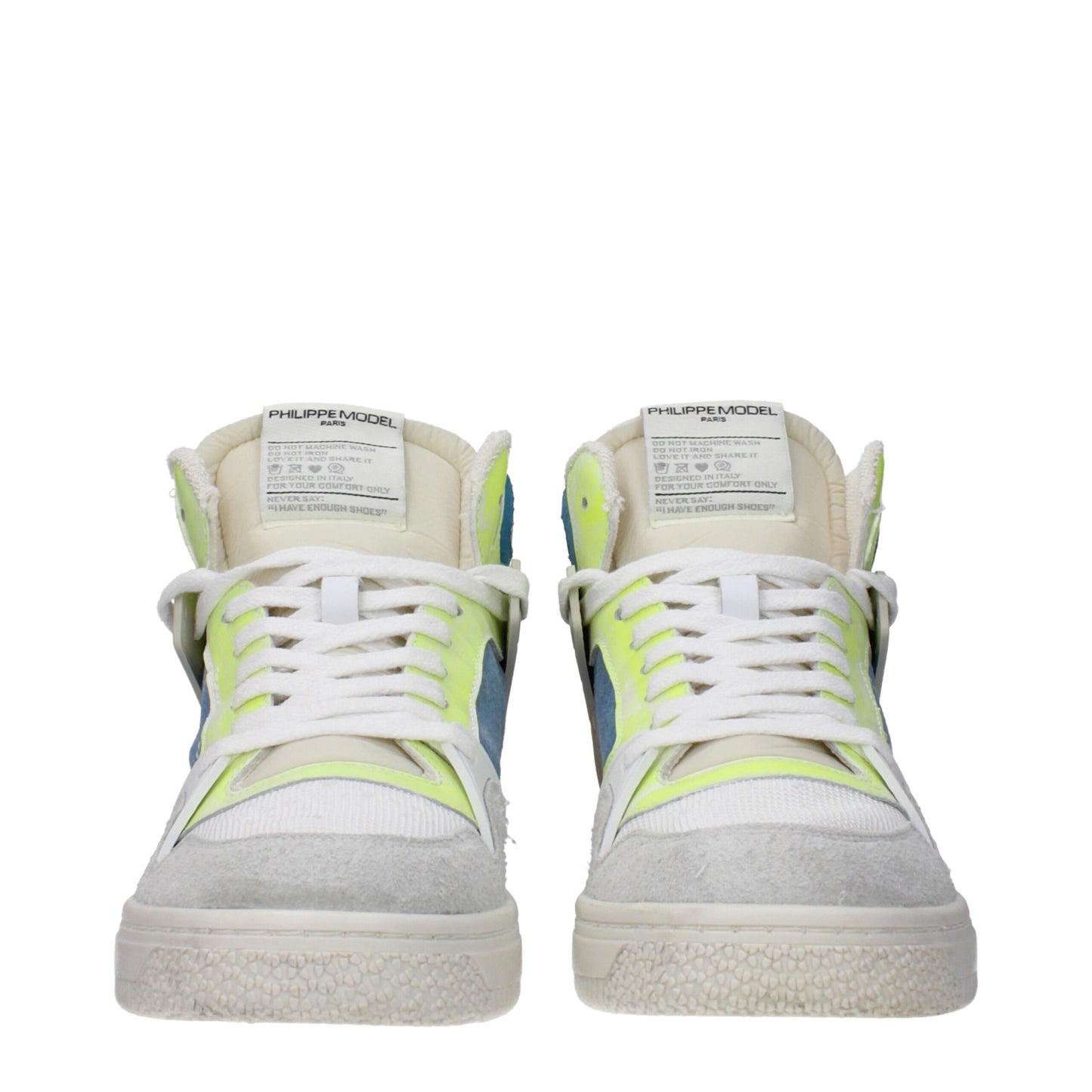 Philippe Model – Hohe Sneakers aus weißem Stoff
