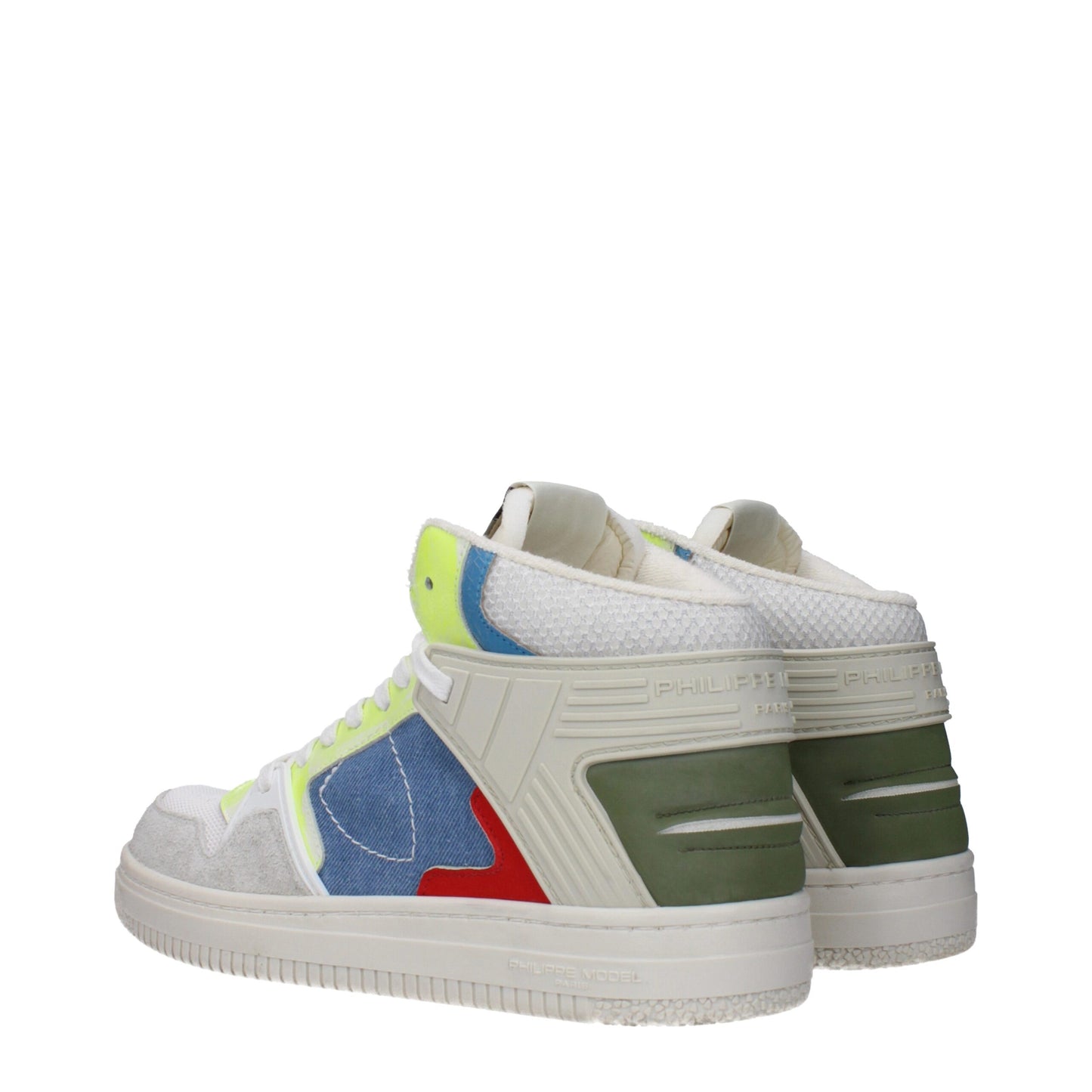 Philippe Model – Hohe Sneakers aus weißem Stoff