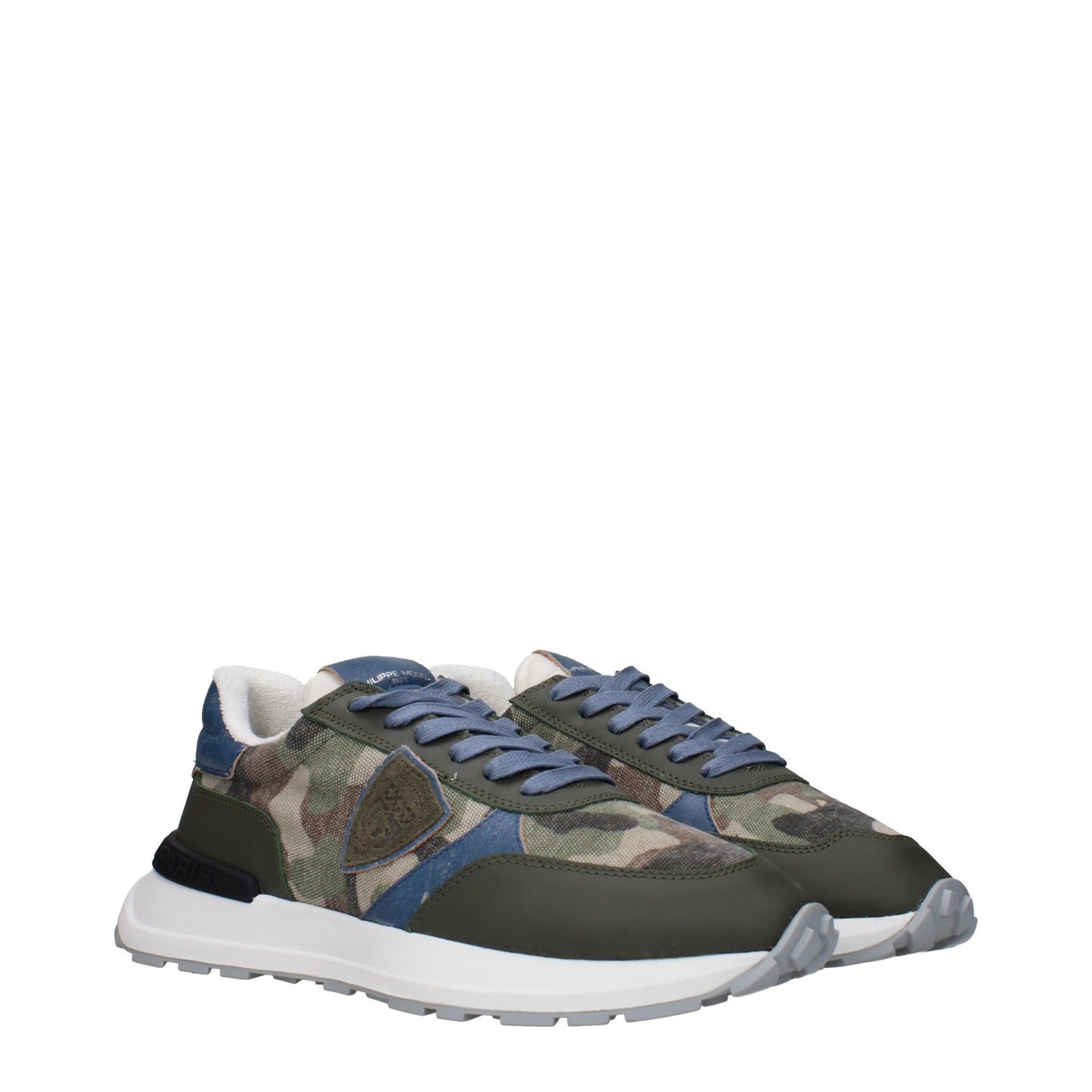 Philippe Model – Sportliche Sneakers aus grünem Stoff