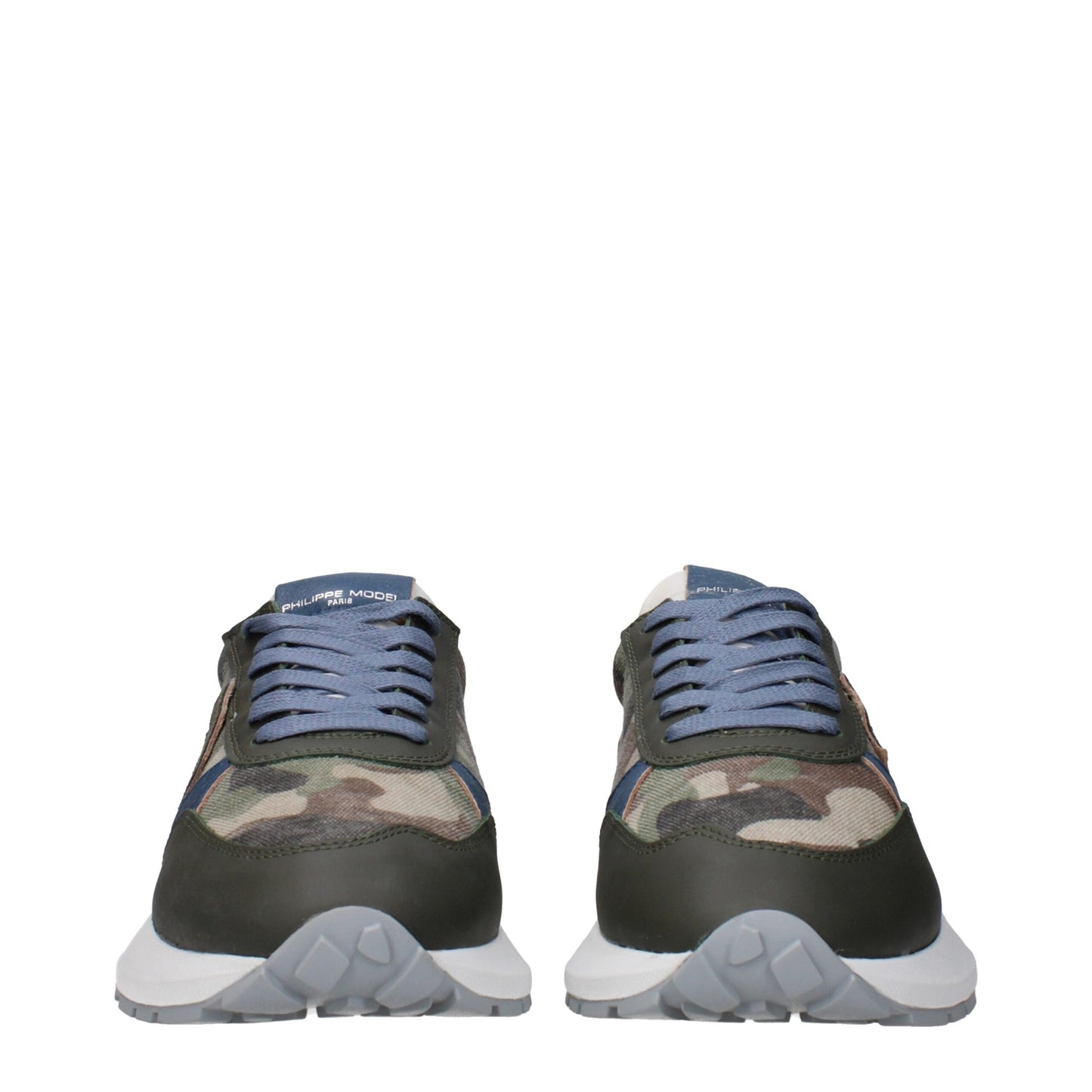 Philippe Model – Sportliche Sneakers aus grünem Stoff