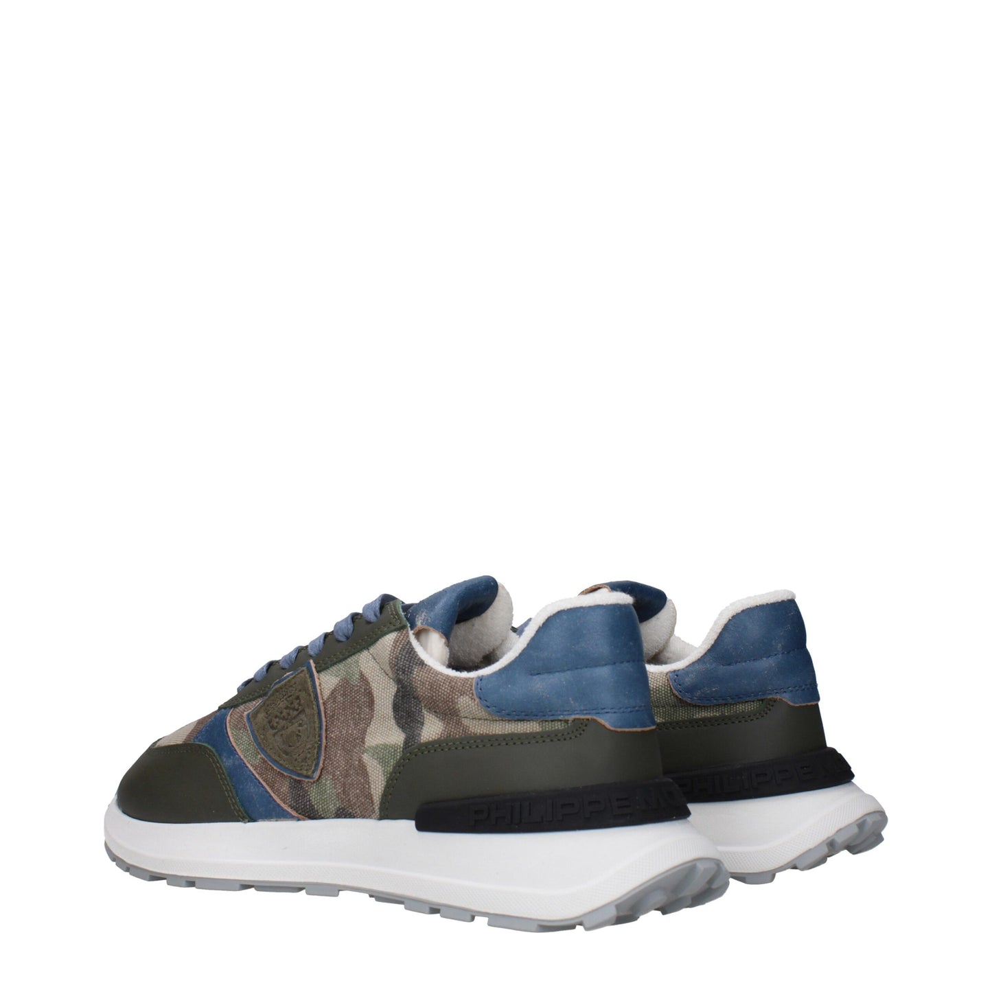 Philippe Model – Sportliche Sneakers aus grünem Stoff