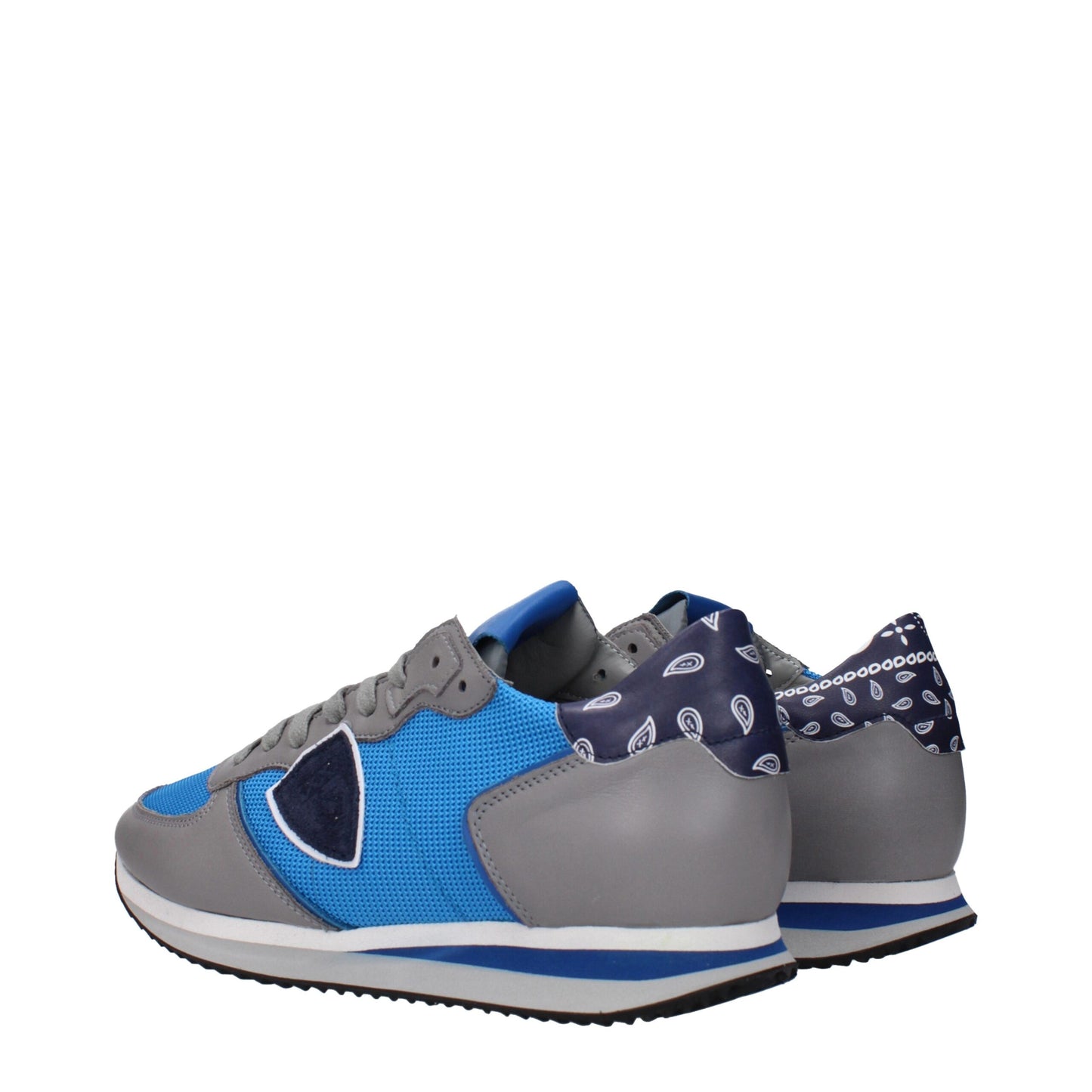 Philippe Model Blaue Stoff-Low-Tops