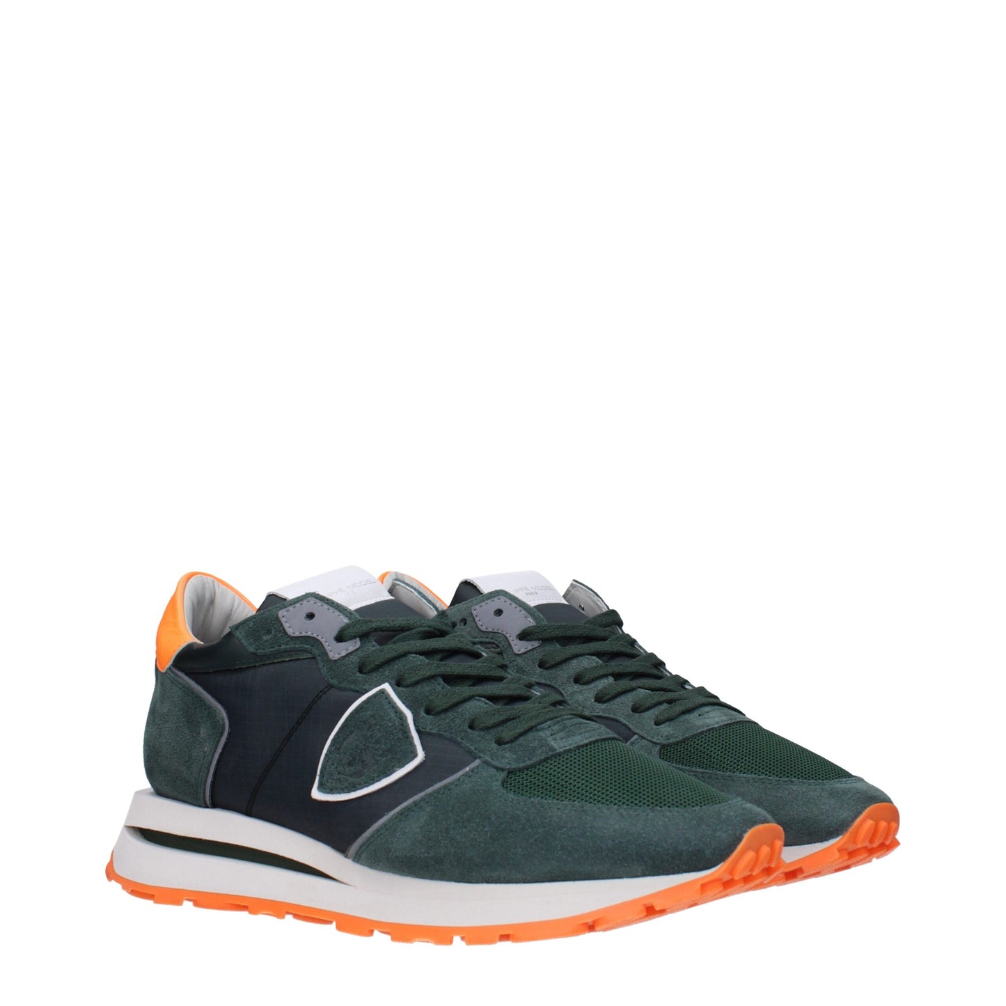 Philippe Model – Sportliche Sneakers aus grünem Stoff