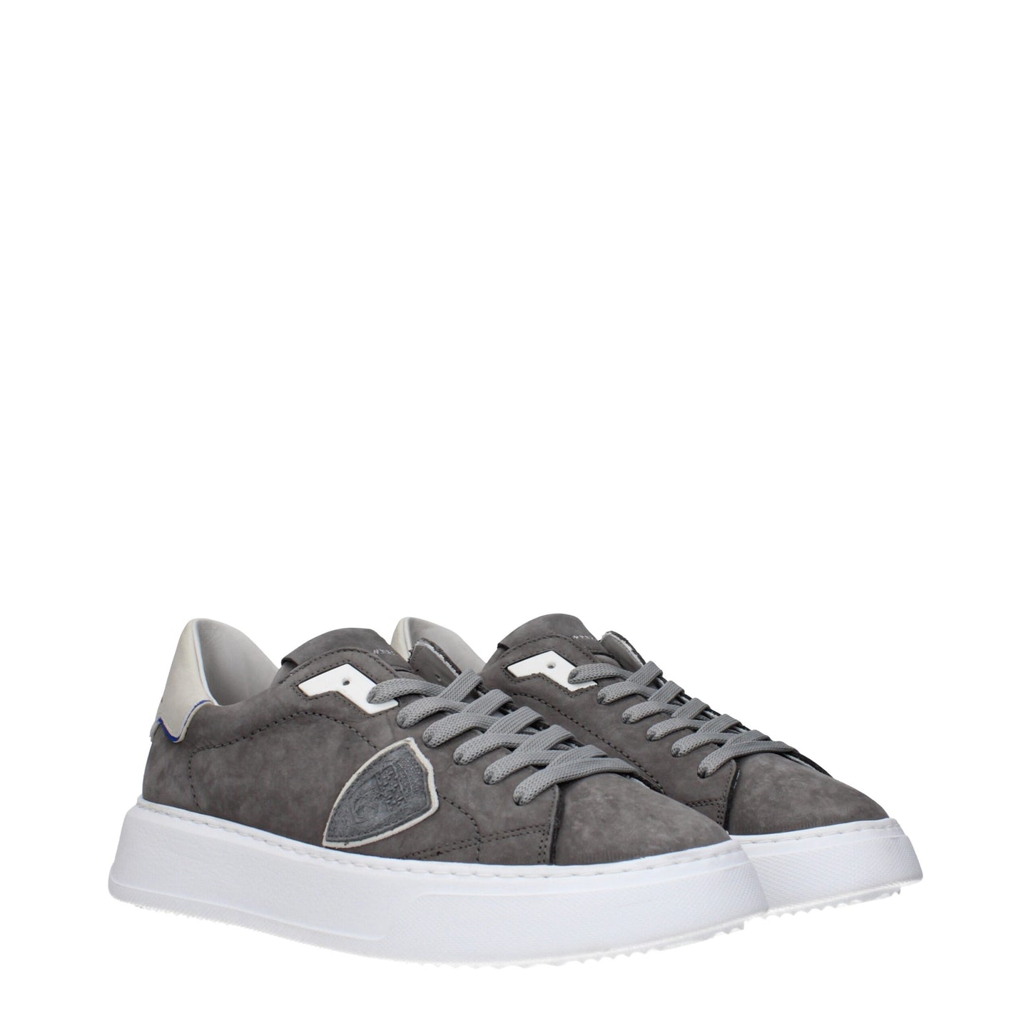 Graue Ledersneakers von Philippe Model