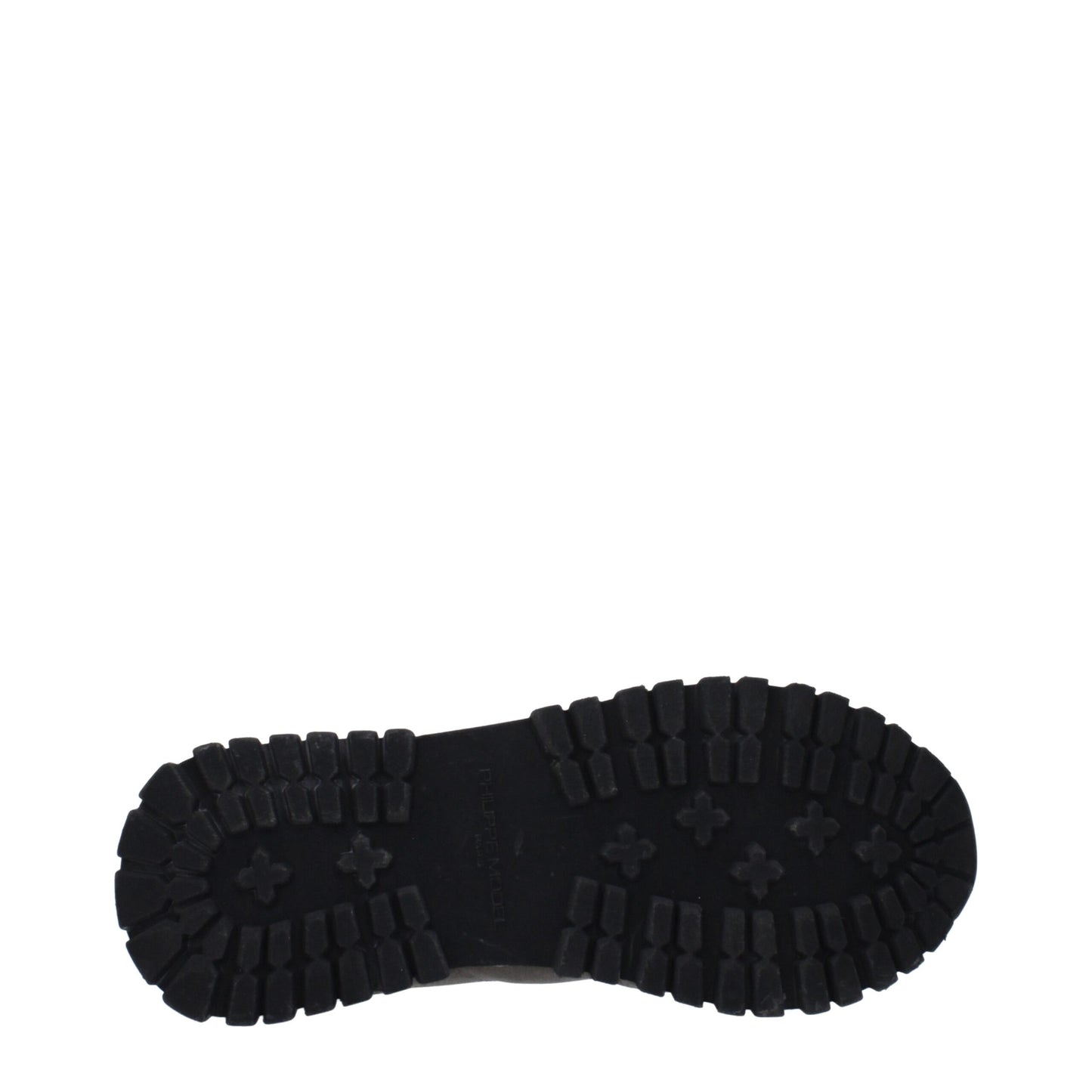 Baskets en cuir gris Philippe Model