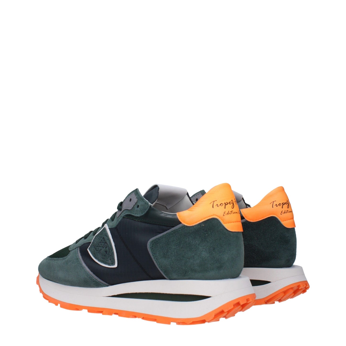 Philippe Model – Sportliche Sneakers aus grünem Stoff