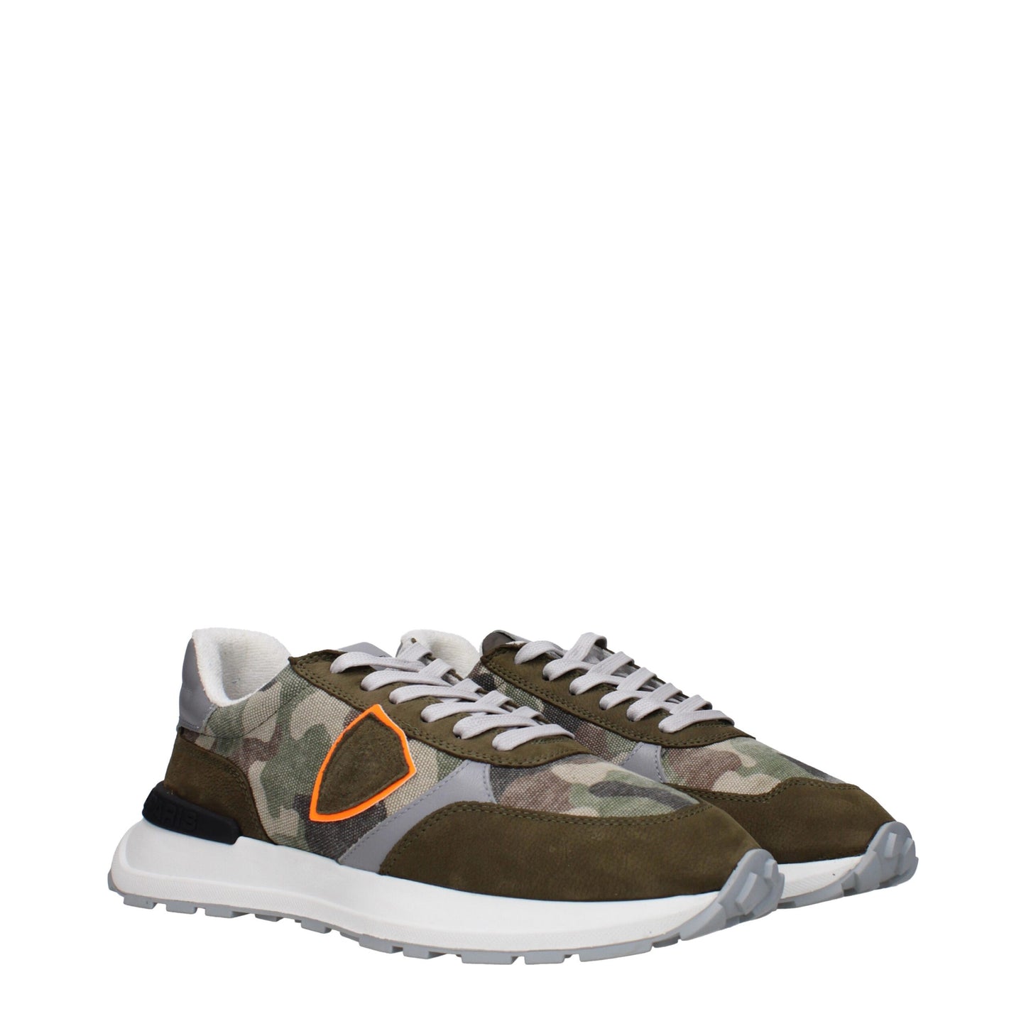 Philippe Model – Klobige Sneakers aus grünem Stoff