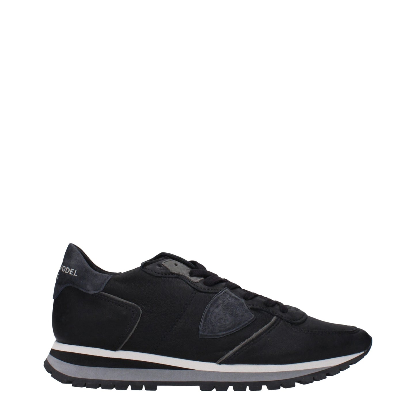 Baskets en cuir noir Philippe Model