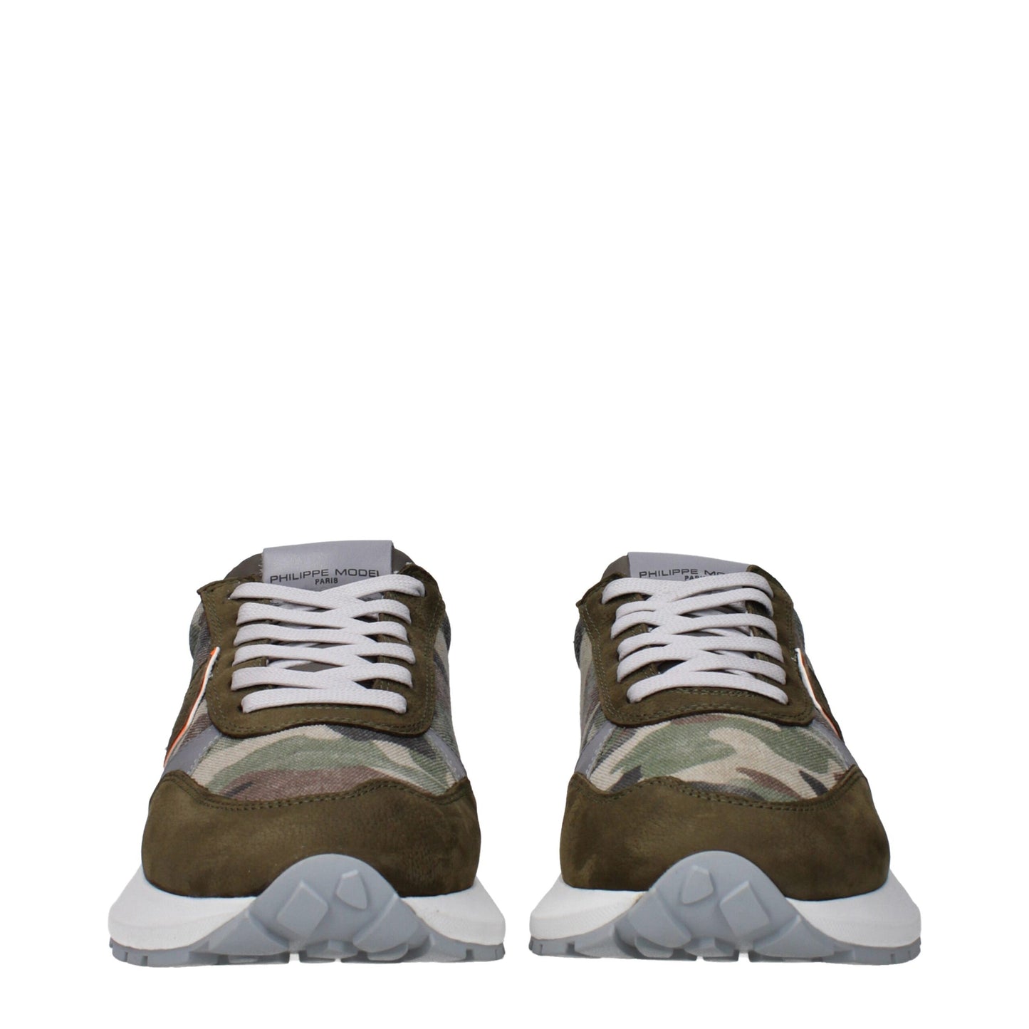 Philippe Model – Sportliche Sneakers aus grünem Stoff