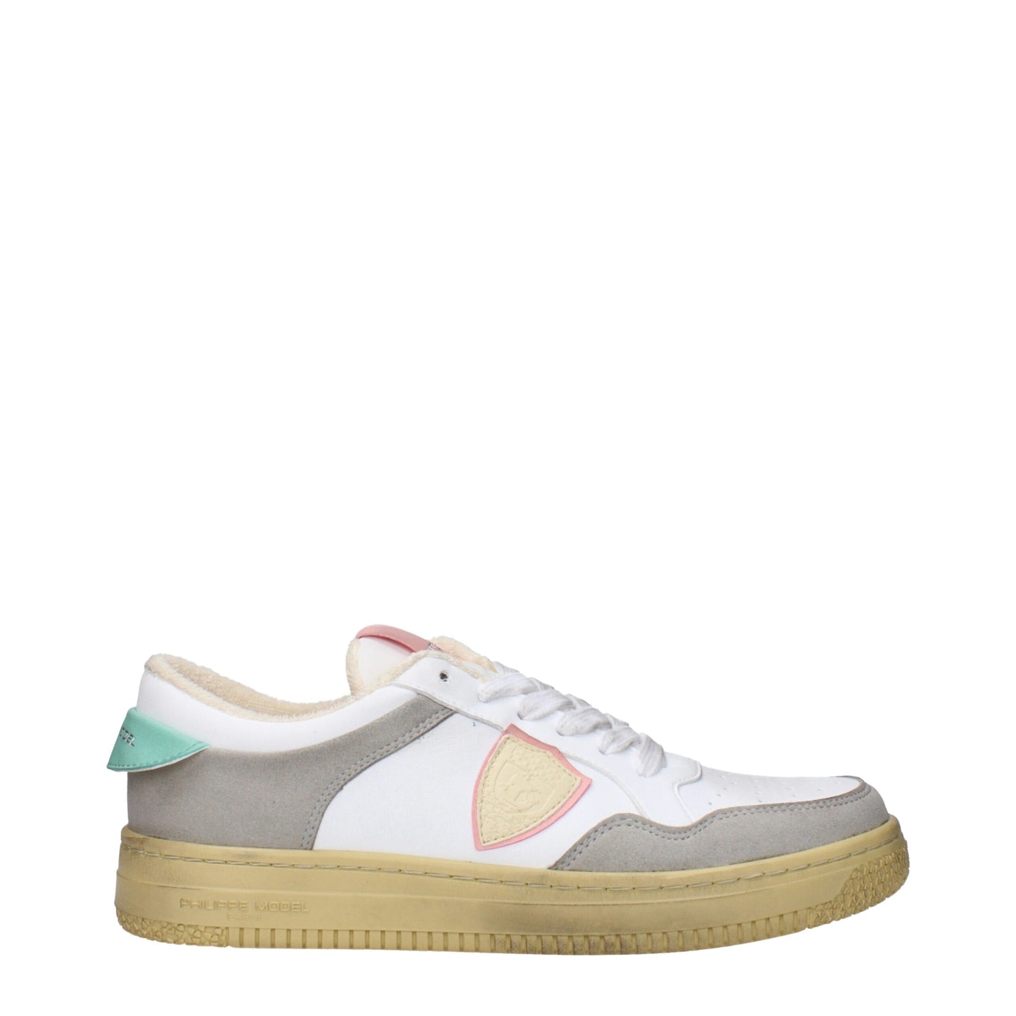 Philippe Model Weiße Leder Low-Tops