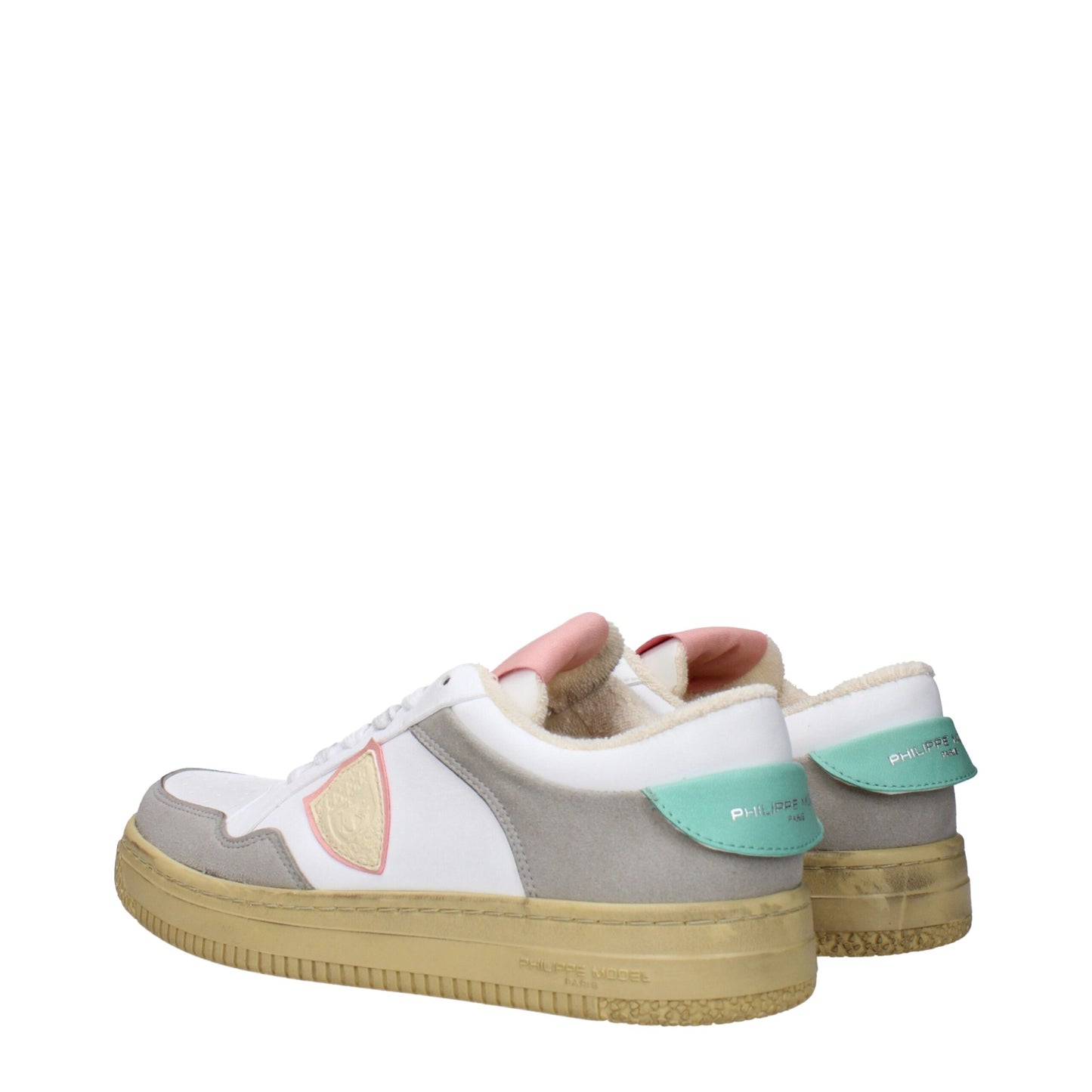 Philippe Model Weiße Leder Low-Tops