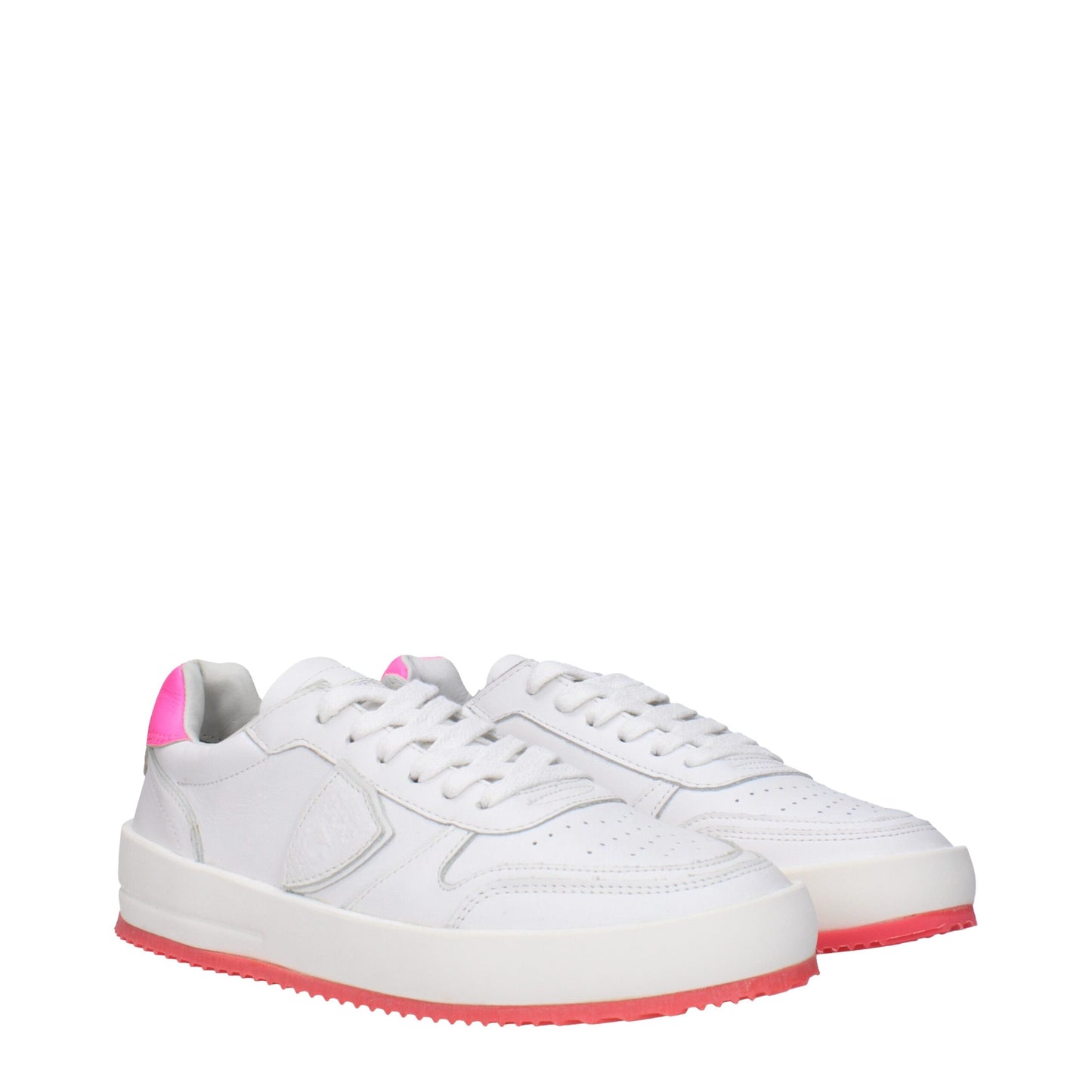 Baskets en cuir blanc Philippe Model