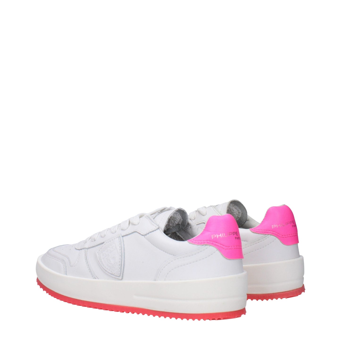 Baskets en cuir blanc Philippe Model