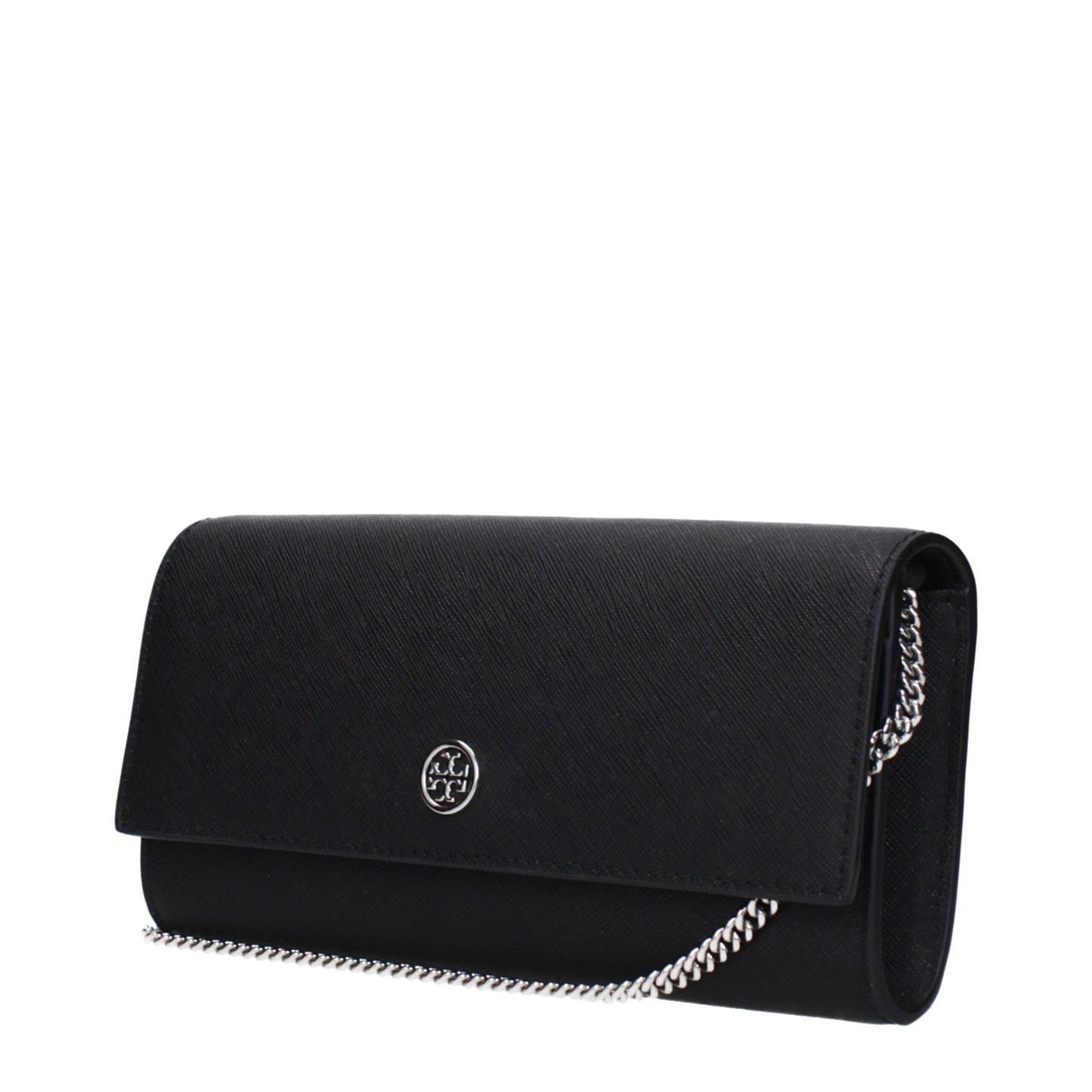Tory Burch Schwarze Leder-Clutch
