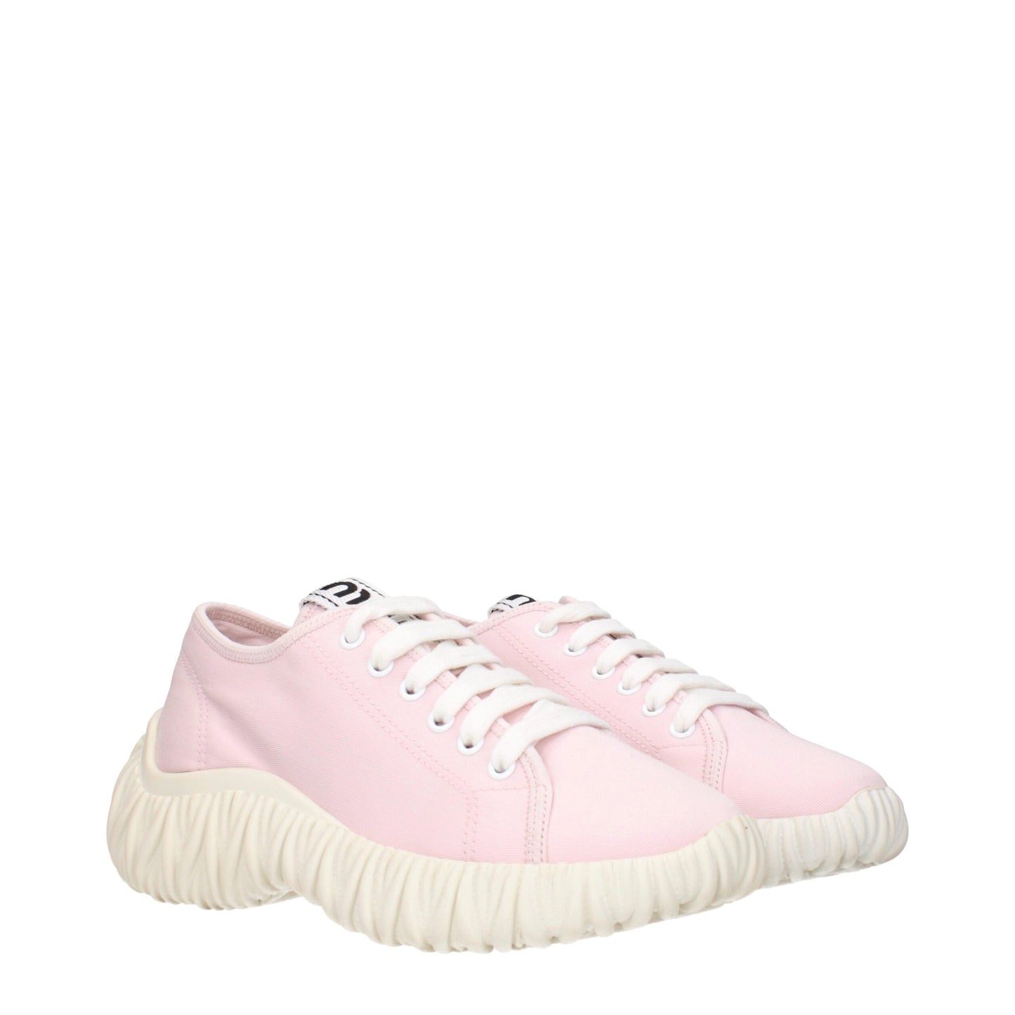 Miu Miu – Niedrige Sneakers aus rosa Stoff