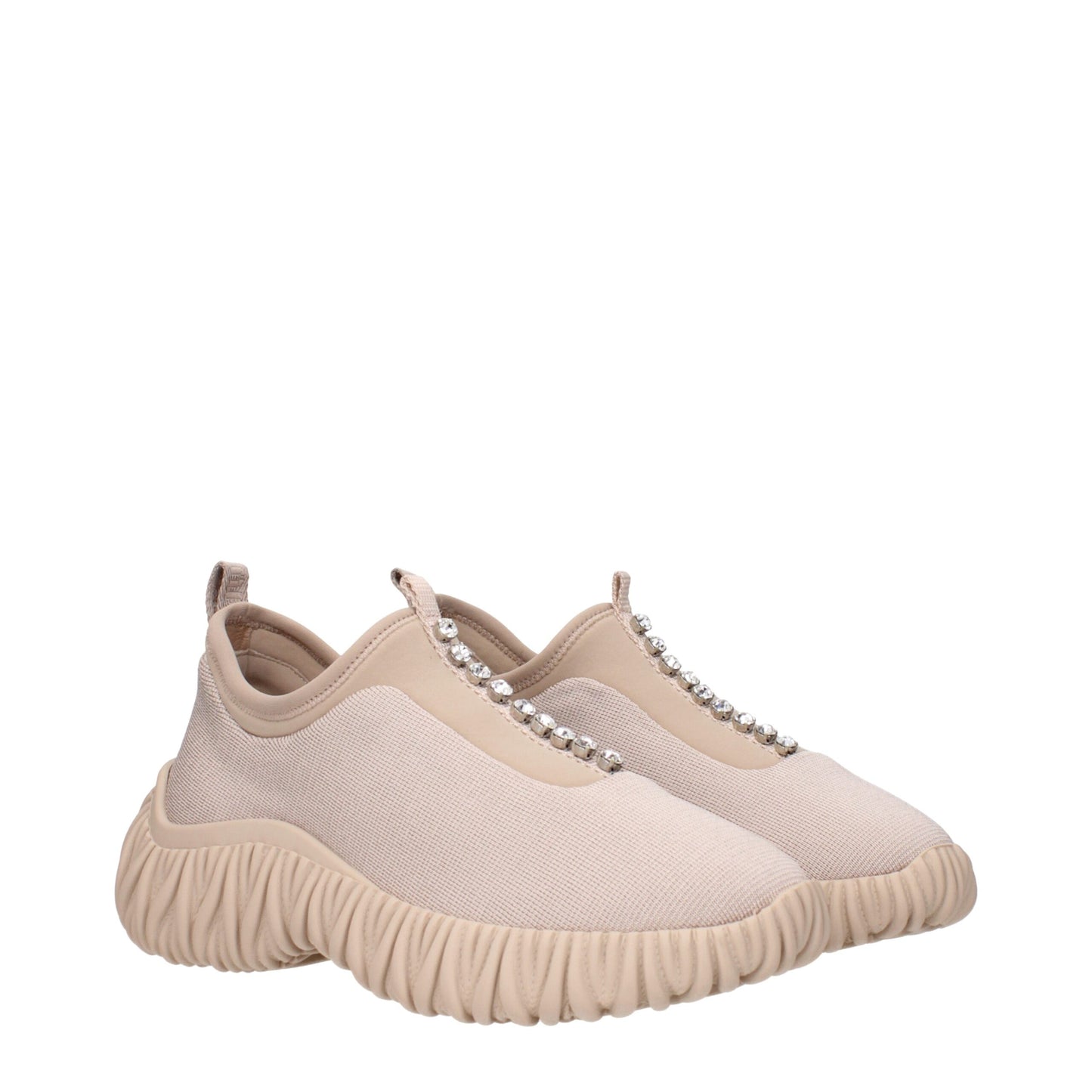 Miu Miu Beige Stoff-Sneakers