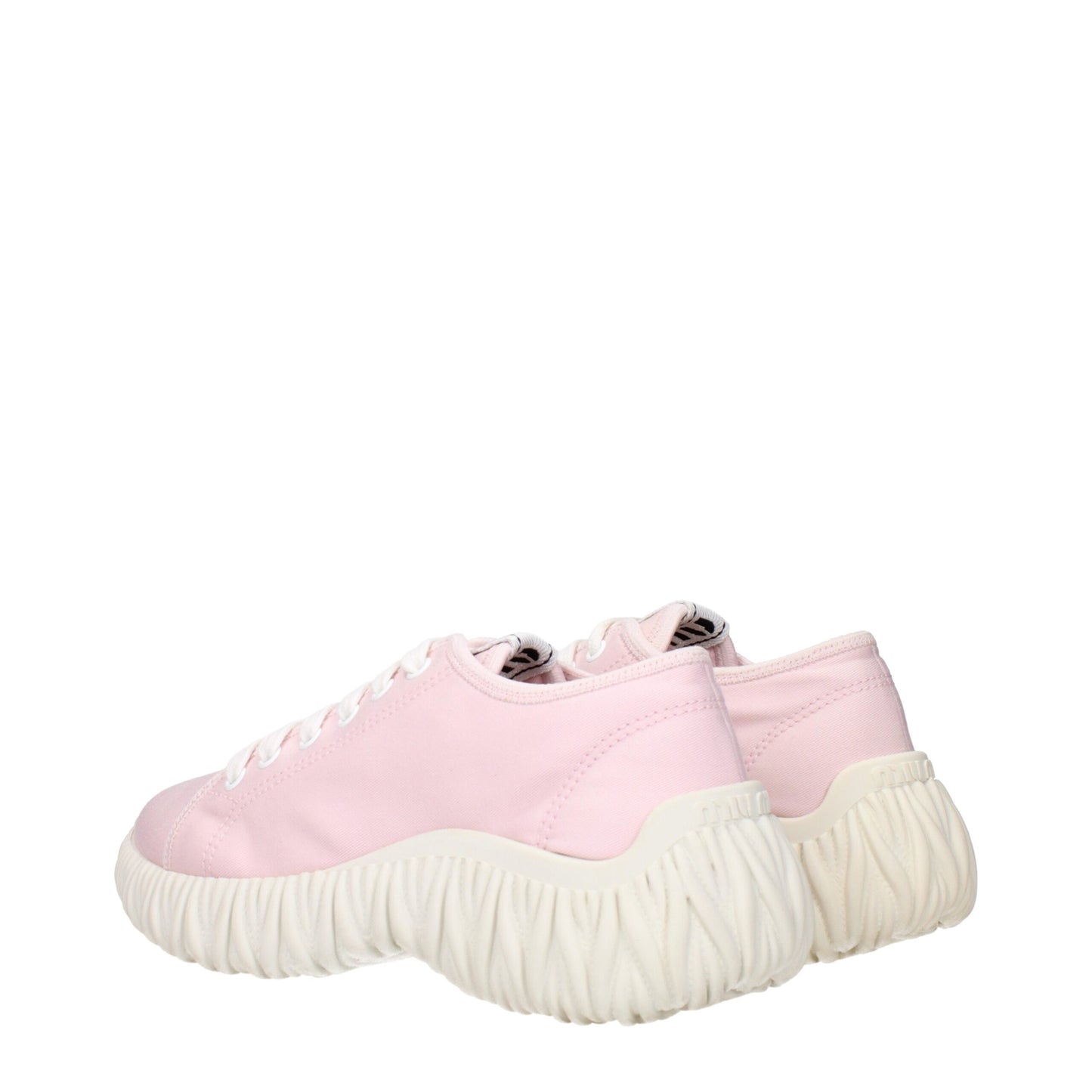 Miu Miu – Niedrige Sneakers aus rosa Stoff