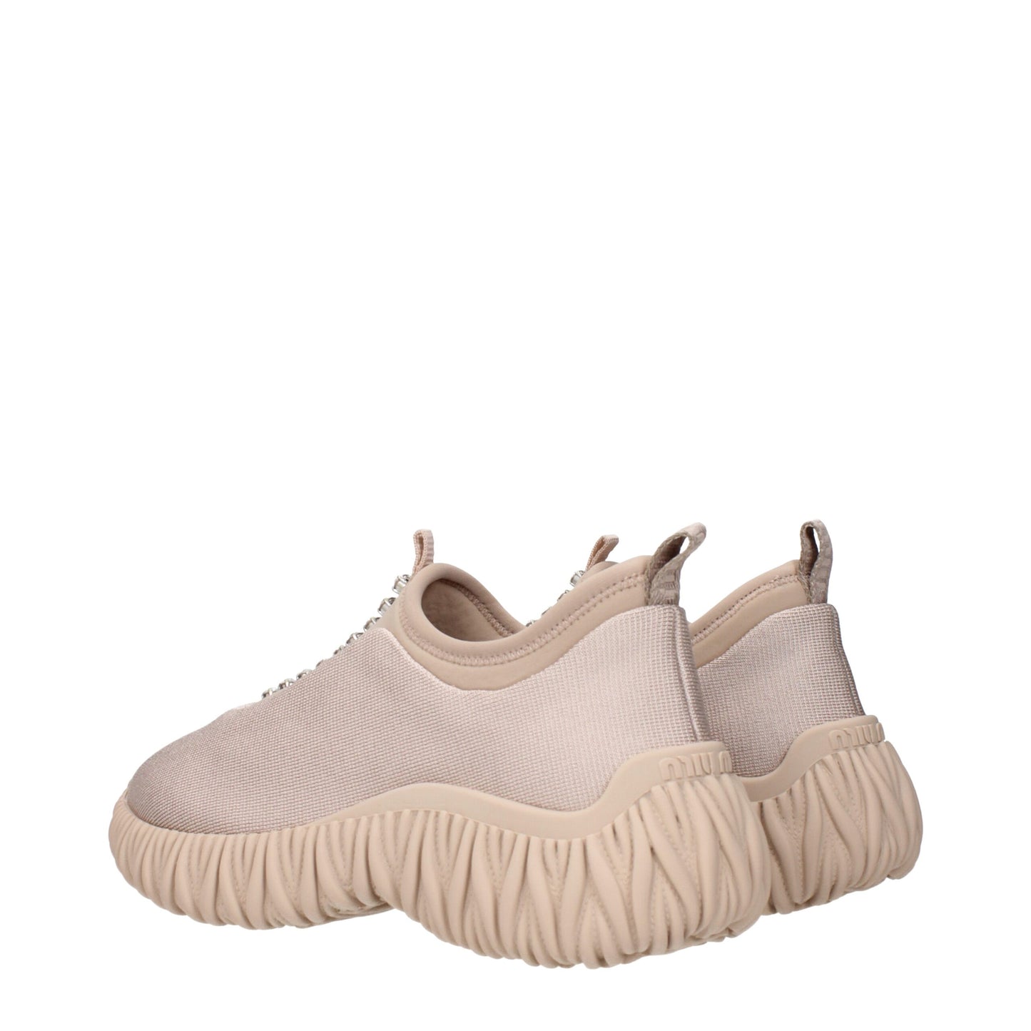 Miu Miu Beige Stoff-Sneakers