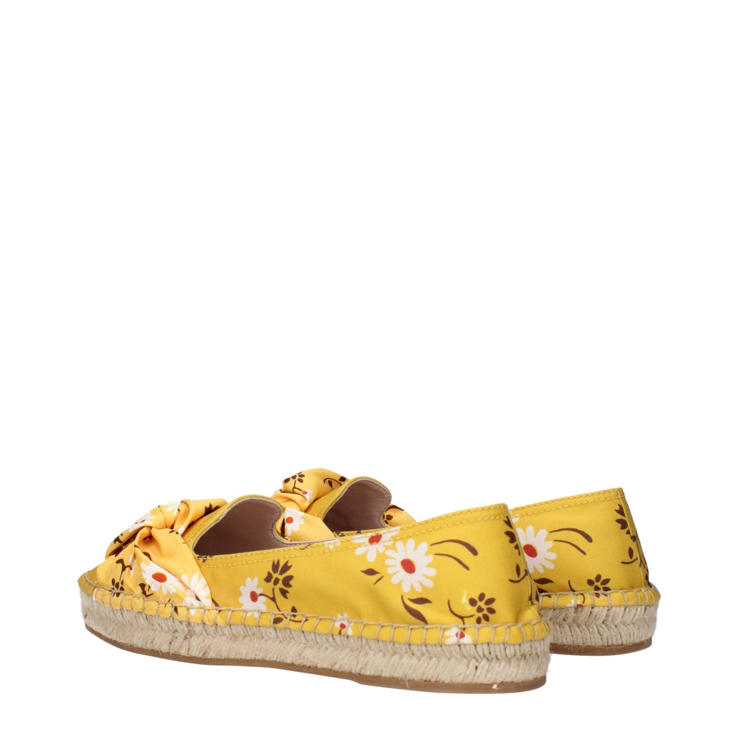 Espadrilles en tissu jaune Miu Miu