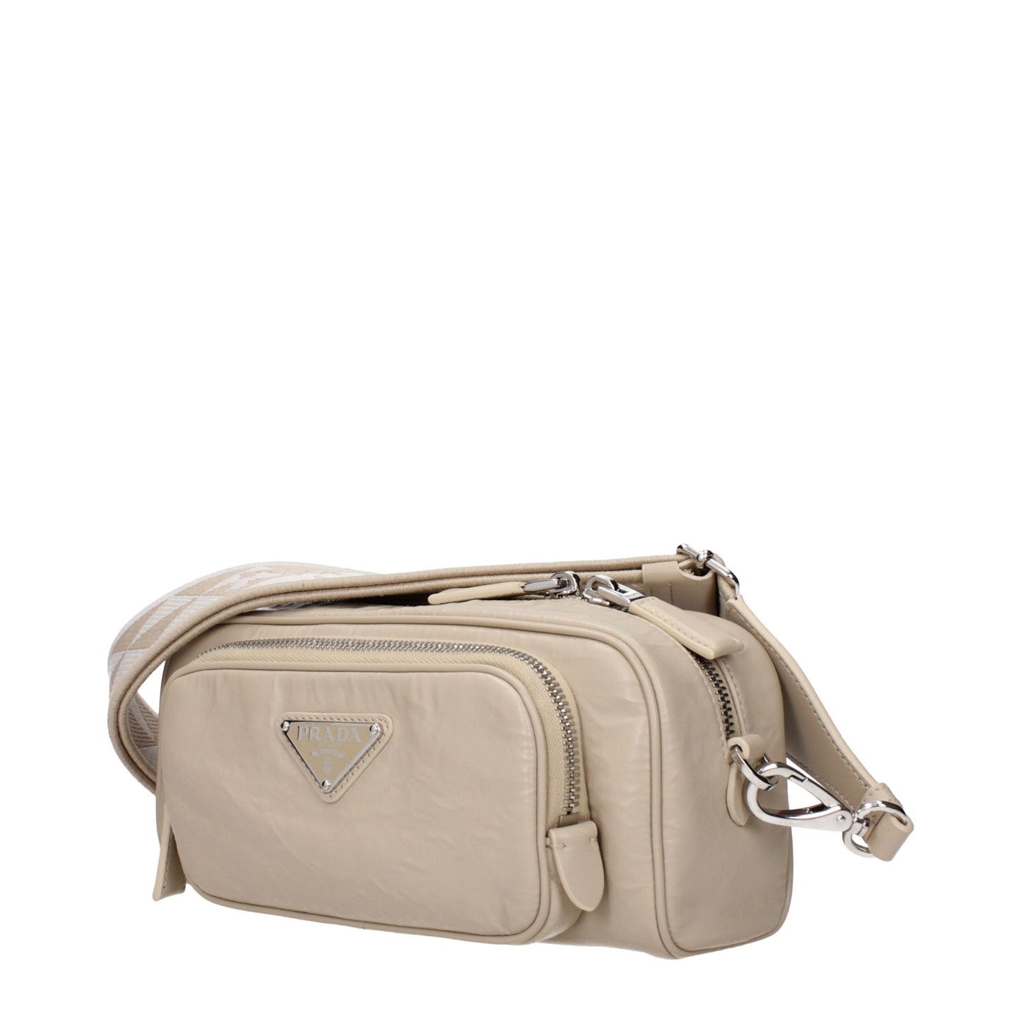 Prada Beige Leder Umhängetaschen