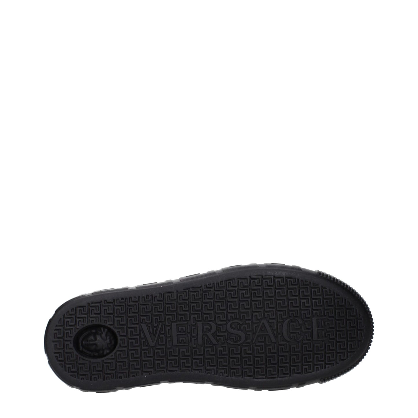 Versace Schwarze Leder-Low-Tops