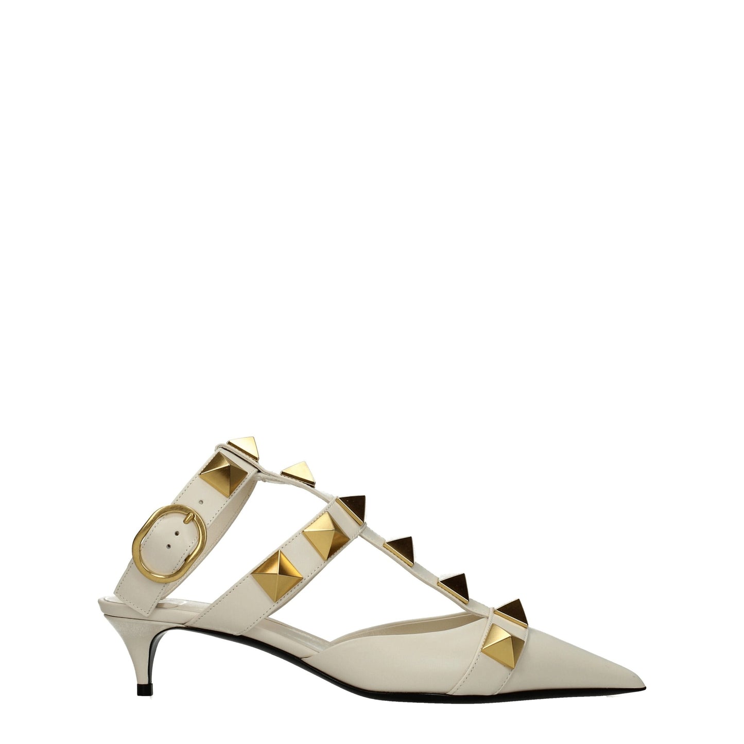 Valentino Garavani – Beige Sandalen aus Leder mit Stilettoabsatz