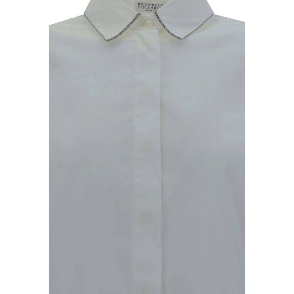 Brunello Cucinelli-Hemd mit ikonischen Schmuckdetails
