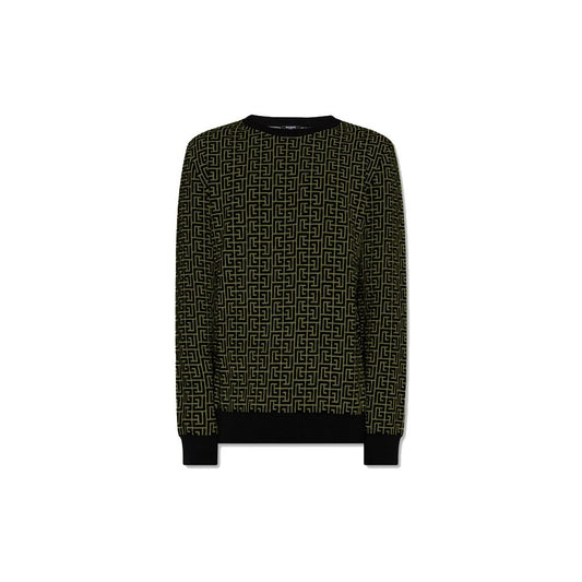 Pull en laine verte Balmain