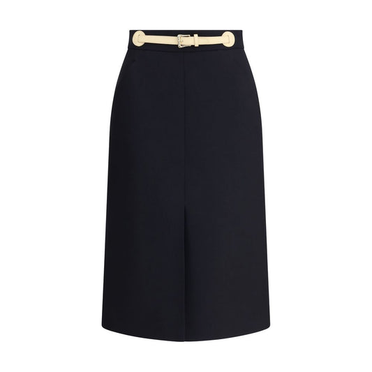 Jupe midi à ceinture