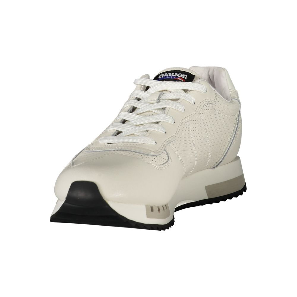 Baskets Blauer en cuir blanc pour hommes