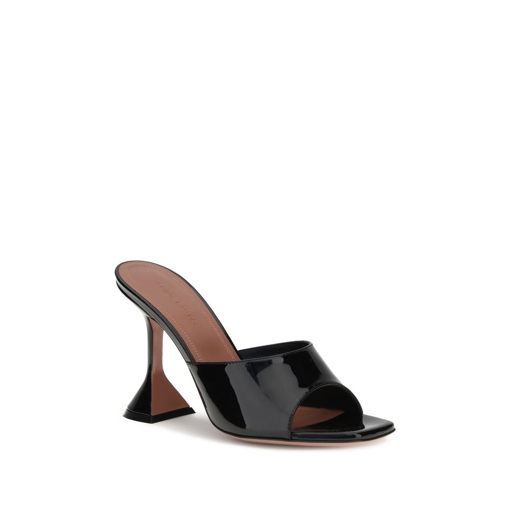 Amina Muaddi Lupita-Sandalen aus Lackleder