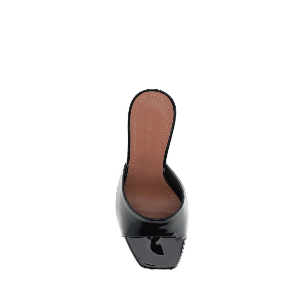 Amina Muaddi Lupita-Sandalen aus Lackleder