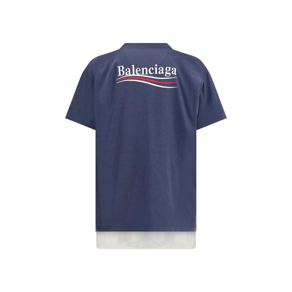 Balenciaga Doppeltes politisches Kampagnen-T-Shirt