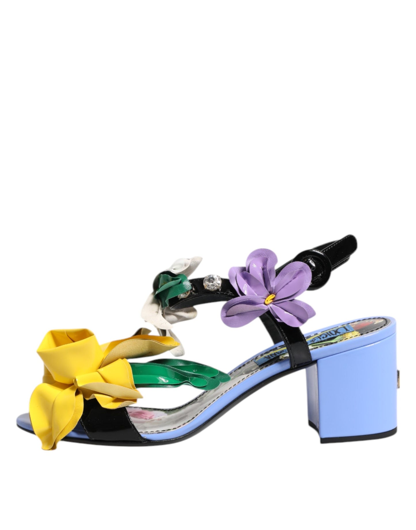 Sandales Dolce & Gabbana KEIRA à cristaux floraux multicolores