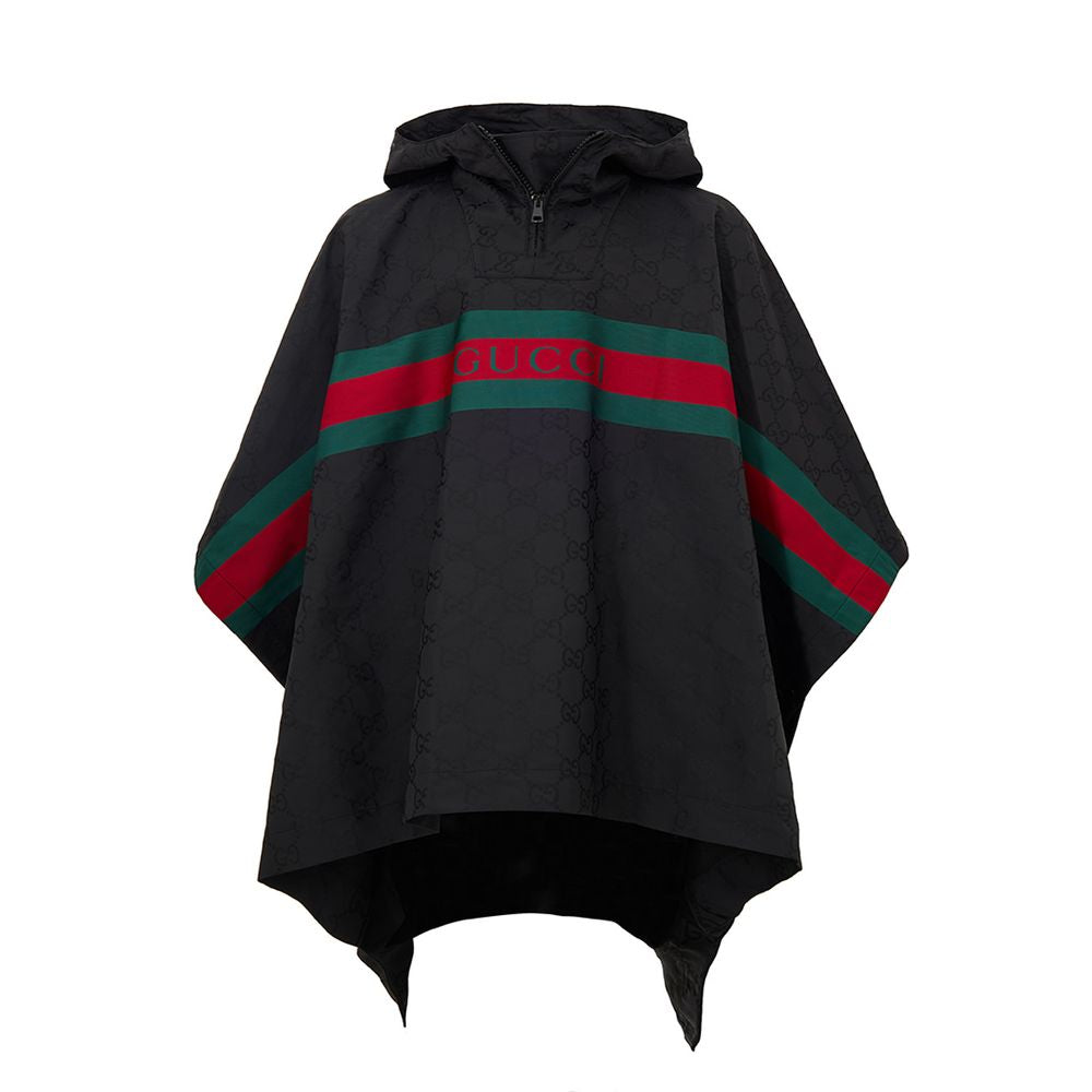 Gucci Schwarzer Polyester-Trenchcoat