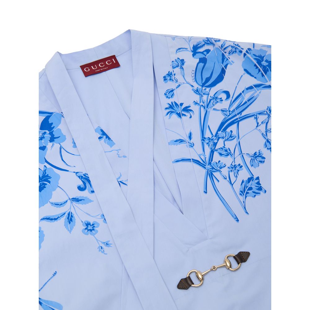 Blaues Baumwollhemd von Gucci
