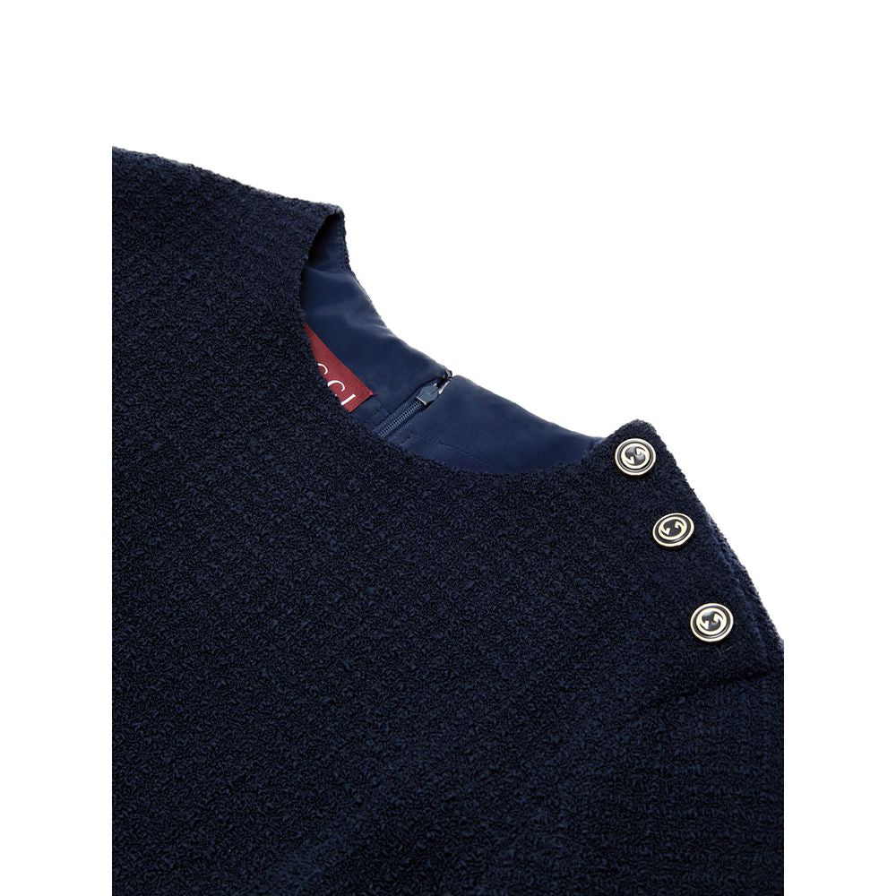 Marineblaue Wollshorts von Gucci