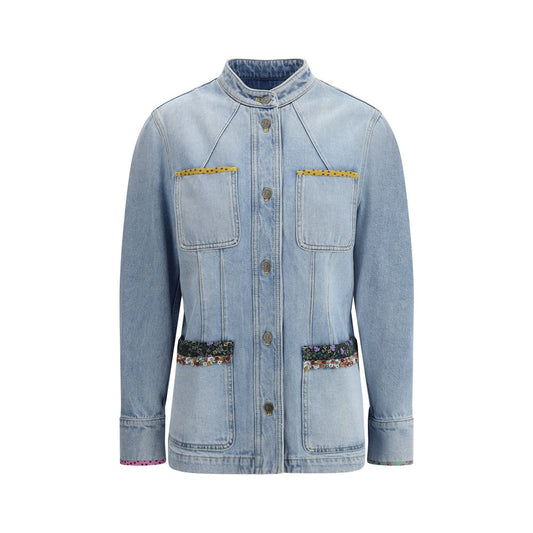 Veste en jean brodée