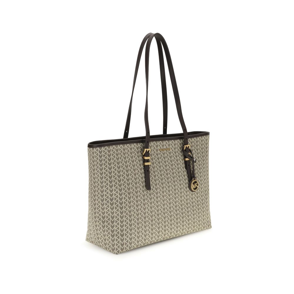 Große Einkaufstasche „Quinn“ aus Jacquard mit Logo von Michael Kors